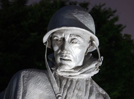 Kroean War Memorial Washington DC Nightのeditorial素材