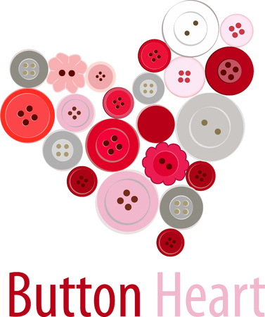 Vectors illustration of Button Heartのイラスト素材
