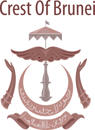 Vectors illustration of Crest of Bruneiのイラスト素材