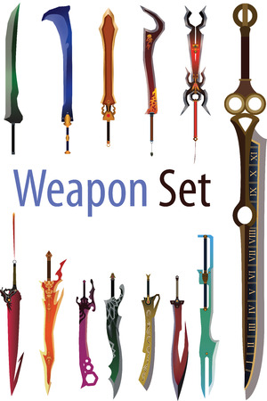 Vectors illustration of Weapon setのイラスト素材