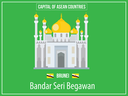 Vectors illustration of Capital of Brunei Countryのイラスト素材