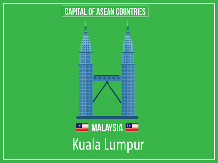 Vectors illustration of Capital of Malaysia Countryのイラスト素材