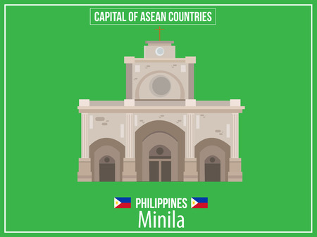 Vectors illustration of Capital of Philippines Countryのイラスト素材