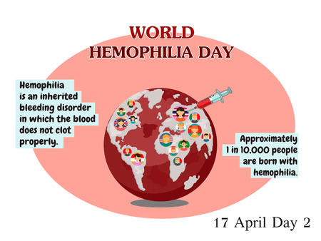 Vector Illustration of World Hemophilia Dayのイラスト素材