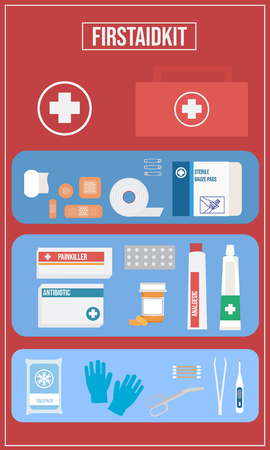 Vector illustration of First aid KITのイラスト素材