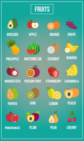 Vector illustration of Fruits graphicのイラスト素材