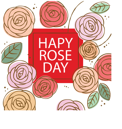 Vector graphic Illustration of Rose dayのイラスト素材