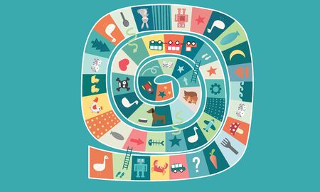 Vector illustration of Puzzle game Dice ladderのイラスト素材
