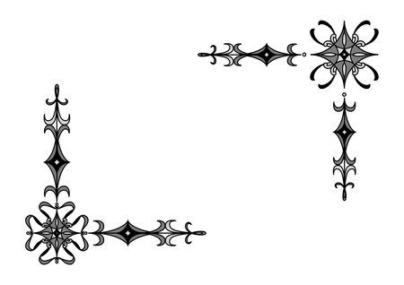 Stylish editable corner elementsのイラスト素材