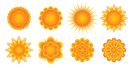 Set of sunny iconsのイラスト素材