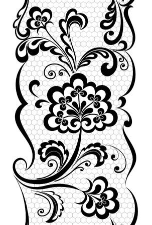 Seamless vertical lace patternのイラスト素材