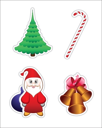 Set of Christmas icons, elements for designのイラスト素材