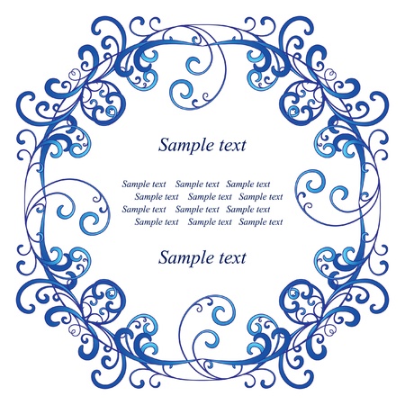 Blue vignette on white backgroundのイラスト素材