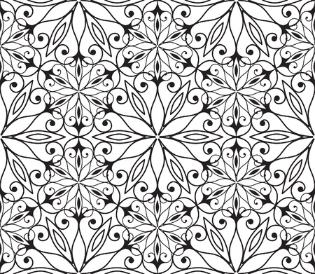 Seamless hexagonal pattern in arabian styleのイラスト素材