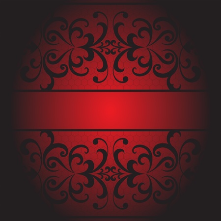 Lacy red background, seamless decorative lace patternのイラスト素材