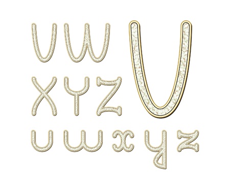 Diamond font isolated on white, set of lettersのイラスト素材