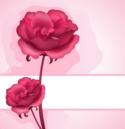 Decorative background with rosesのイラスト素材