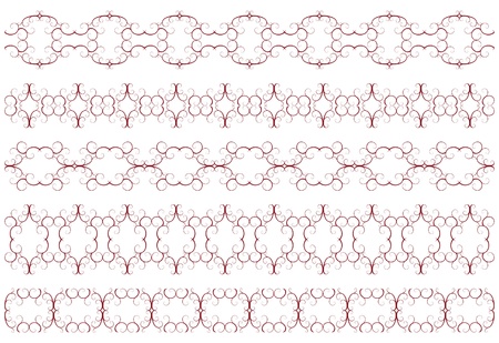 Seamless borders, elements for designのイラスト素材