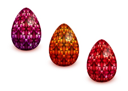 Easter eggs with crystal patternのイラスト素材