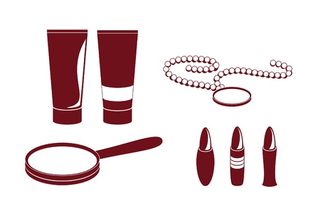 Accessory icons isolated on whiteのイラスト素材