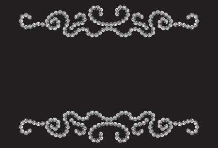 Twisty dotted pattern on black backgroundのイラスト素材