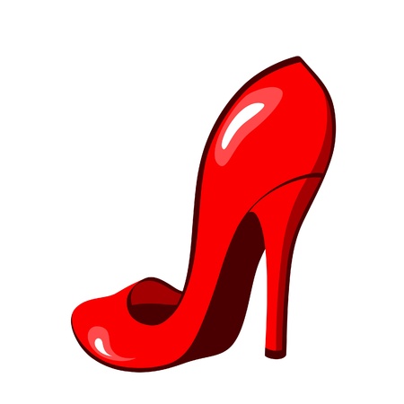 Elegant female shoe isolated on whiteのイラスト素材