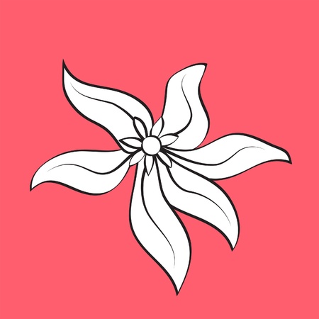 Hand drawn flower, element for designのイラスト素材