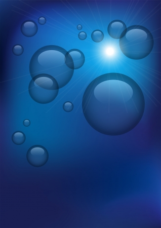 Abstract background with rising bubblesのイラスト素材