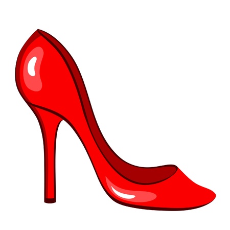 Elegant female shoe isolated on whiteのイラスト素材
