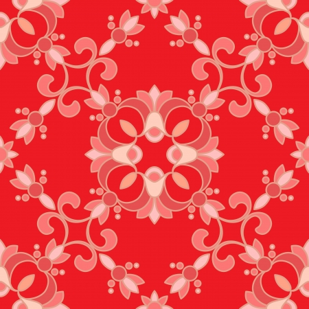 Vintage red seamless patternのイラスト素材
