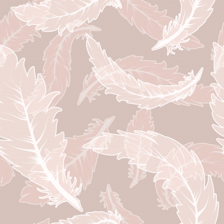Scattered feathers, seamless patternのイラスト素材