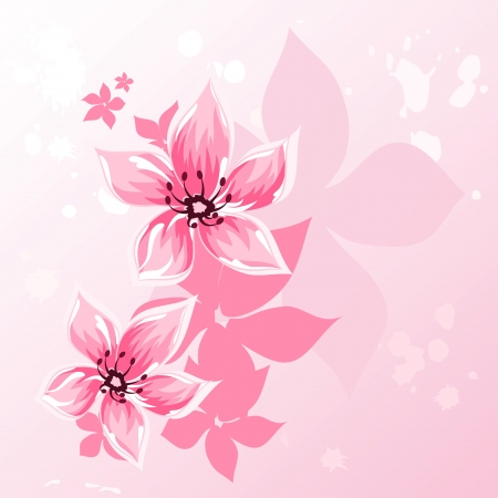 Cherry blossom greeting backgroundのイラスト素材