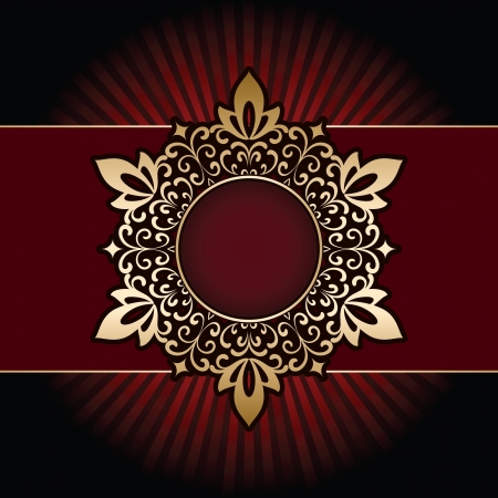 Ornamental gold frameのイラスト素材