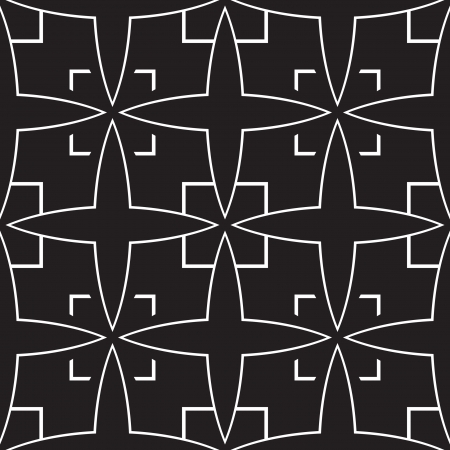 Black and white geometric seamless patternのイラスト素材