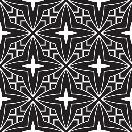 Black and white geometric seamless patternのイラスト素材