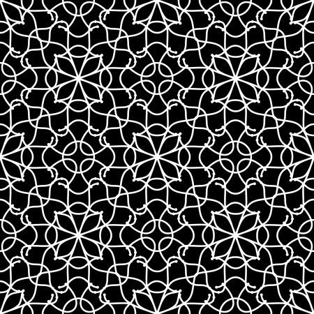 Abstract white pattern on blackのイラスト素材