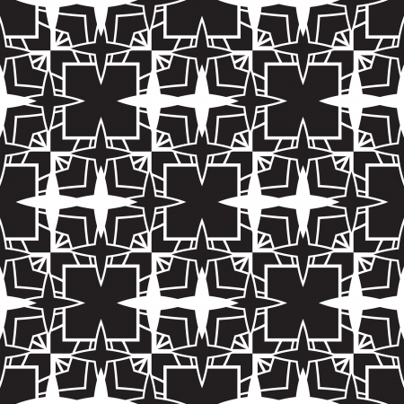 Black and white geometric seamless patternのイラスト素材
