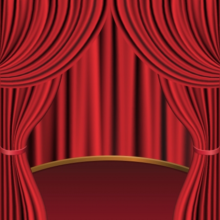 Red curtains and stageのイラスト素材