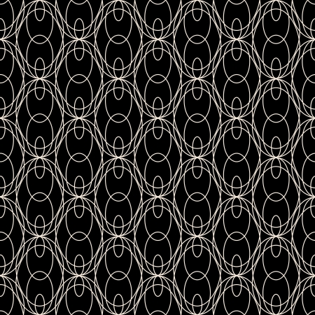 Seamless lace pattern on black, abstract lacy textureのイラスト素材