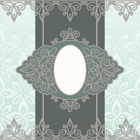 Vintage ornamental background with decorative vignette のイラスト素材
