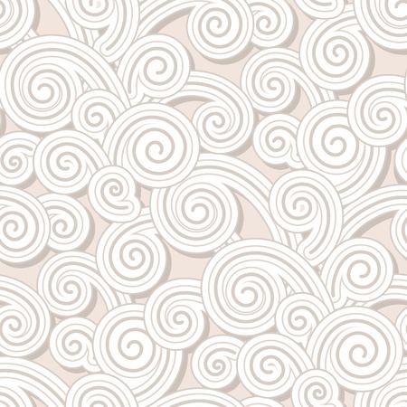 Abstract swirls, vintage seamless patternのイラスト素材
