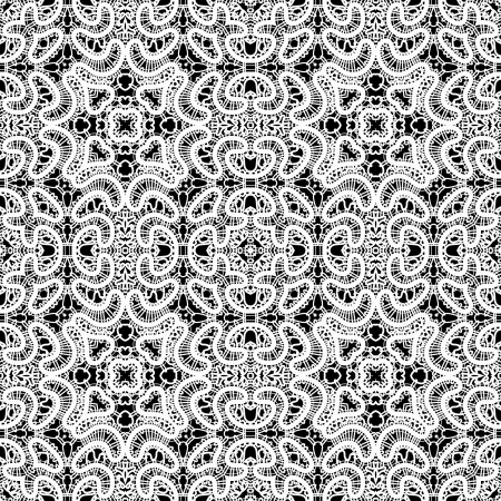 Realistic white lace texture, seamless patternのイラスト素材