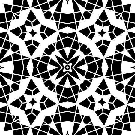Black and white lace, geometric seamless patternのイラスト素材