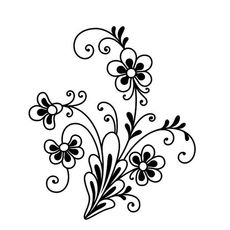 Bunch of flowers, floral design elementのイラスト素材