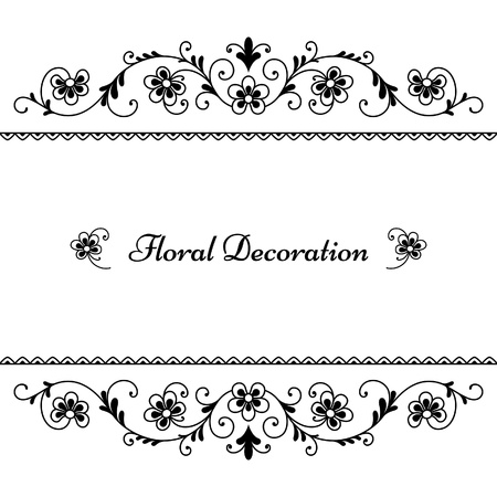 Floral frame decorのイラスト素材