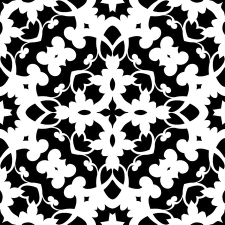 Geometric monochrome seamless patternのイラスト素材