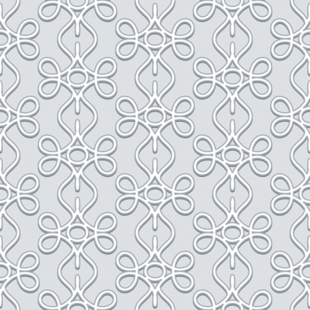 Abstract swirls, floral grey seamless patternのイラスト素材