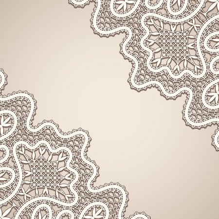 Old lace, vintage corner backgroundのイラスト素材