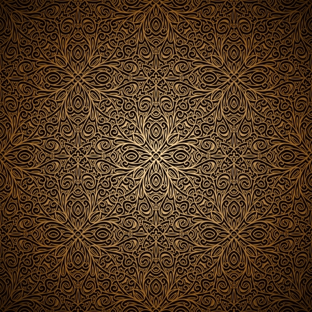 Vintage gold seamless pattern, ornamental backgroundのイラスト素材