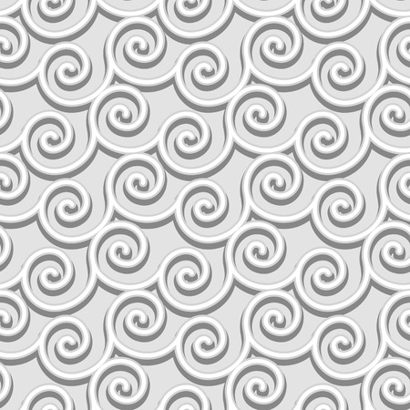Abstract grey wavy background, seamless pattern in neutral colorのイラスト素材